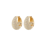 Boucle d’oreille en crystal recyclé focus plaqué or