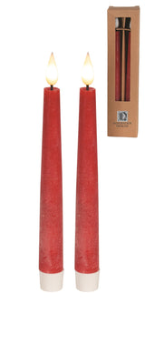 Bougies LED Rouge- 8’’(set de 2)
