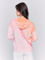 Pull à capuche imprimé inversé
