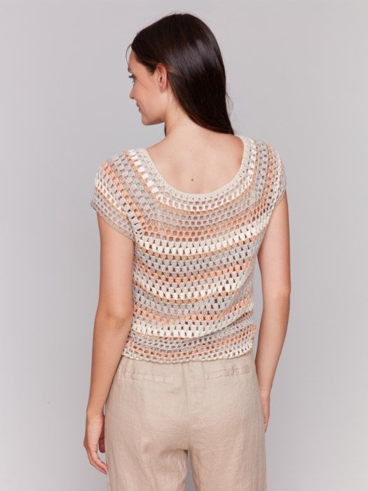 Haut à manches courtes en crochet - Charlie B