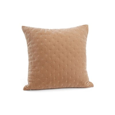 Coussin en velours piqué crème