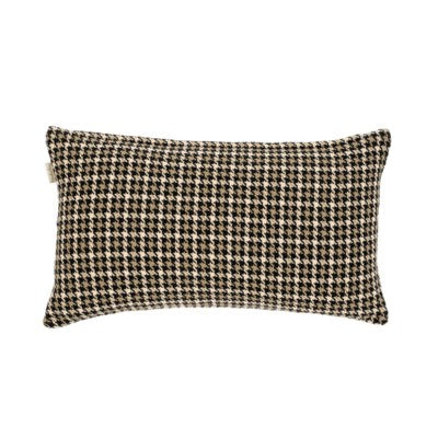Coussin pied-de-poule - marron