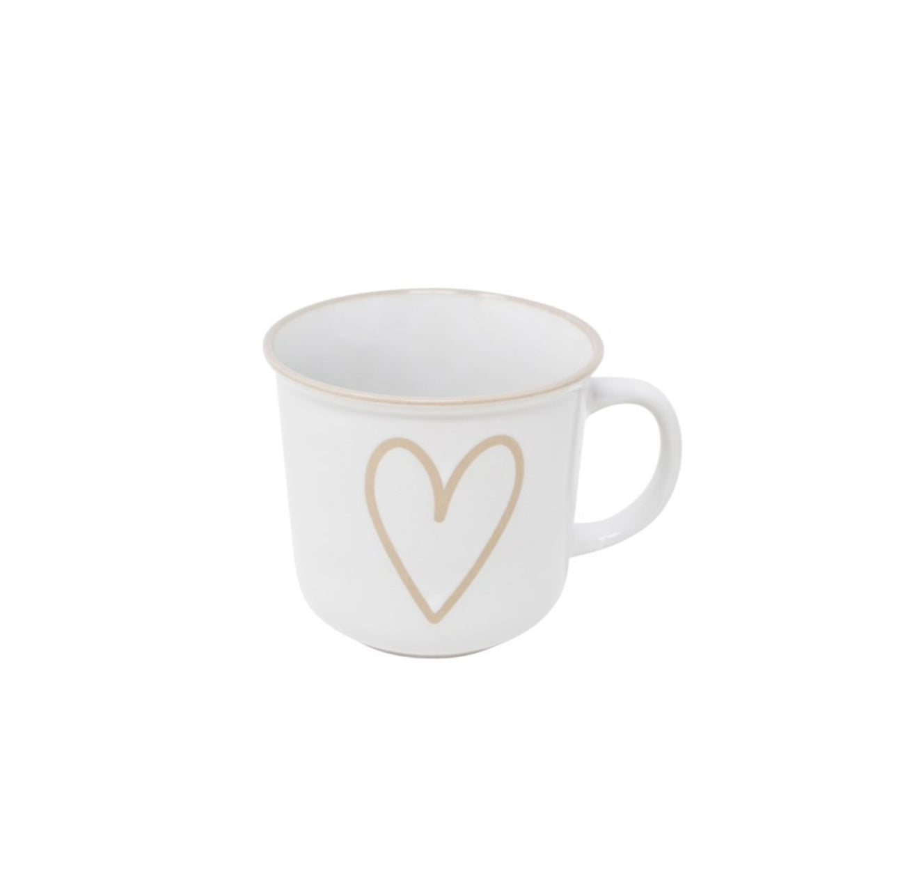 Tasse blanche avec cœur