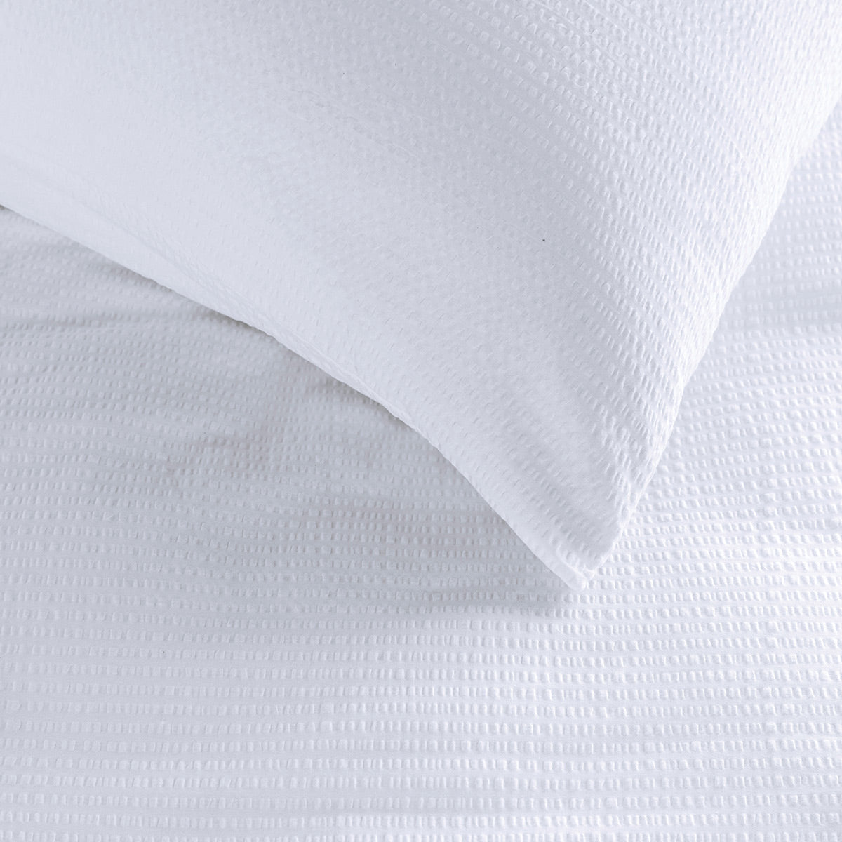 Housse de couette blanche Waffle