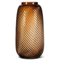 Vase texturé brun