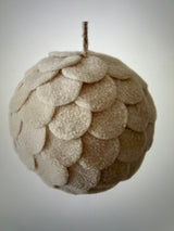 Boule en mousse feutré - Crème Givré