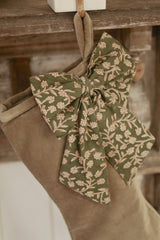 Boucle décorative à motif floral vert et sauge