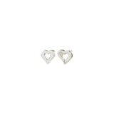 Iris boucles d'oreilles coeur recyclées - Pilgrim
