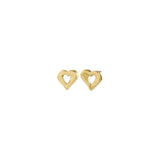 Iris boucles d'oreilles coeur recyclées - Pilgrim
