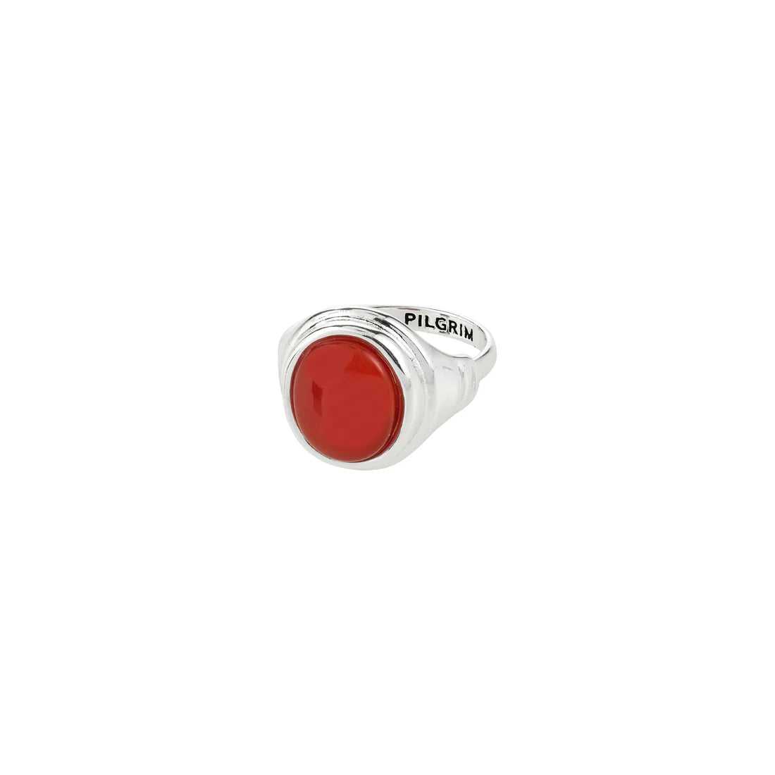 Lyndon bague agate rouge recyclée - Pilgrim