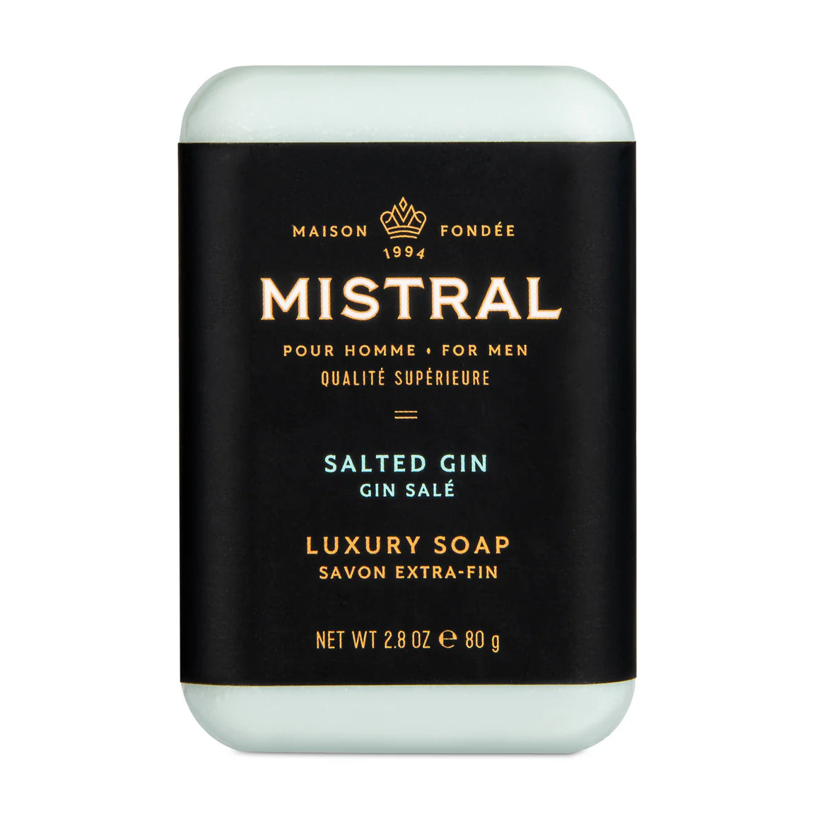Savon Luxueux pour Homme  - Gin Salé 80g/250g - Mistral