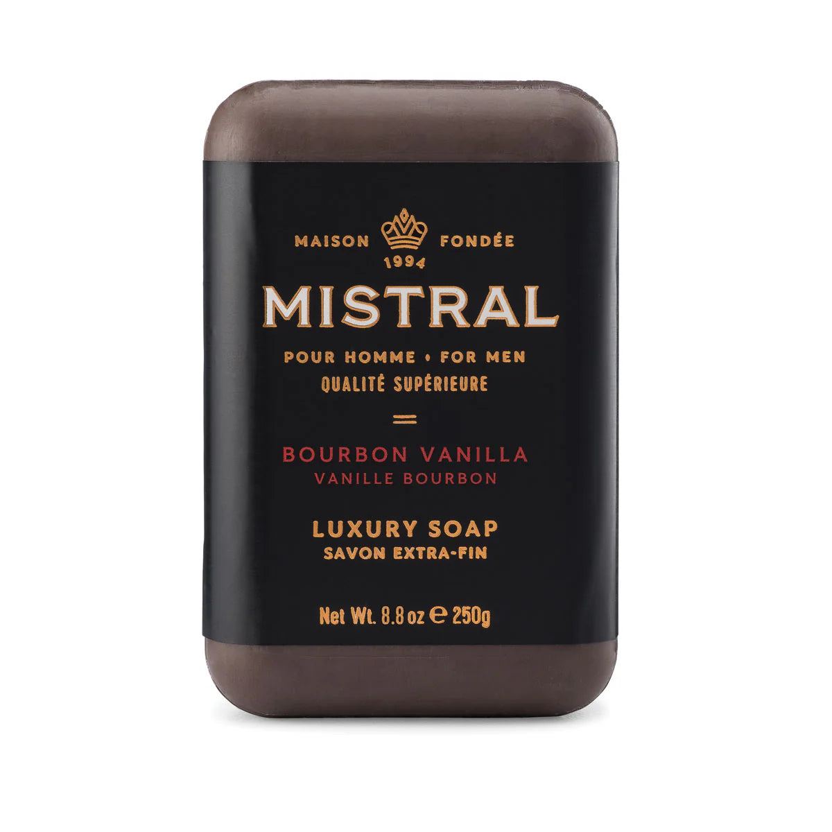Savon Luxueux pour Homme  - Bourbon Vanille 80g/250g - Mistral