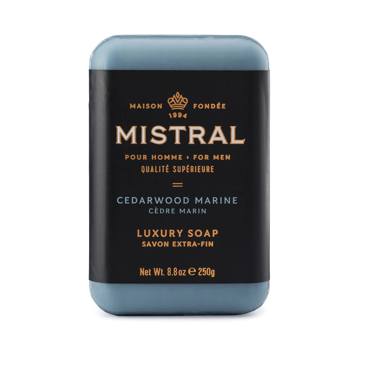 Savon Luxueux pour Homme  - Cèdre Marin 80g/250g - Mistral