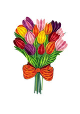 Carte à souhait - Bouquet de Tulipes