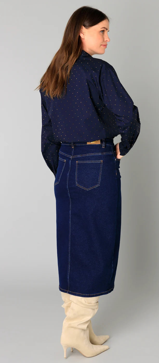 Jupe en jeans Barbara - Yest Dark Blue Denim 5674