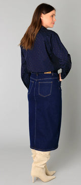 Jupe en jeans Barbara - Yest Dark Blue Denim 5674