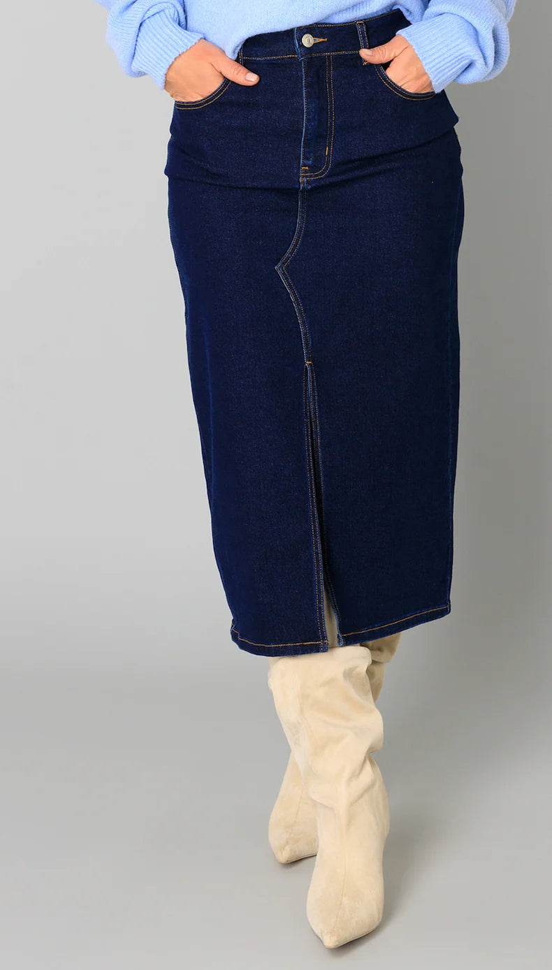 Jupe en jeans Barbara - Yest Dark Blue Denim 5674