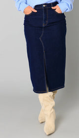 Jupe en jeans Barbara - Yest Dark Blue Denim 5674