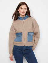 Cardigan maille et denim - Charlie B