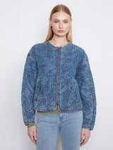 Veste matelassée à broderies florales en tencel - Charlie B