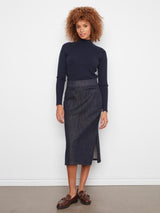Jupe midi en denim bleu foncé - Charlie B