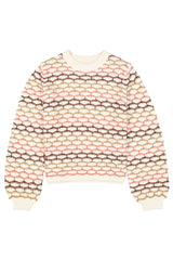 Pull en tricot texturé motif écaille multicolore - Garcia