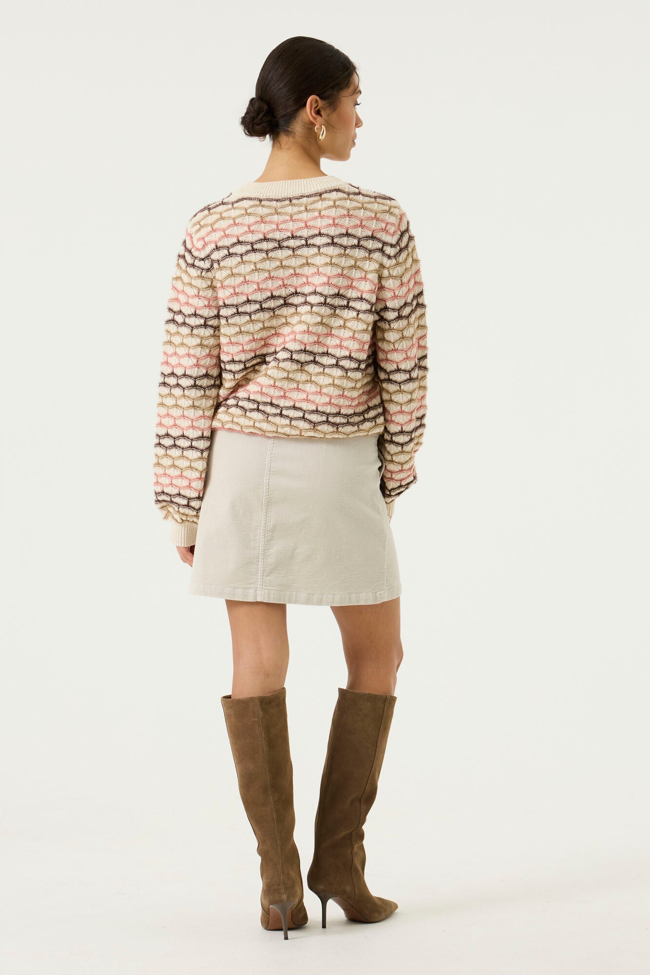 Pull en tricot texturé motif écaille multicolore - Garcia