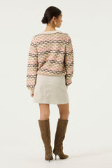 Pull en tricot texturé motif écaille multicolore - Garcia