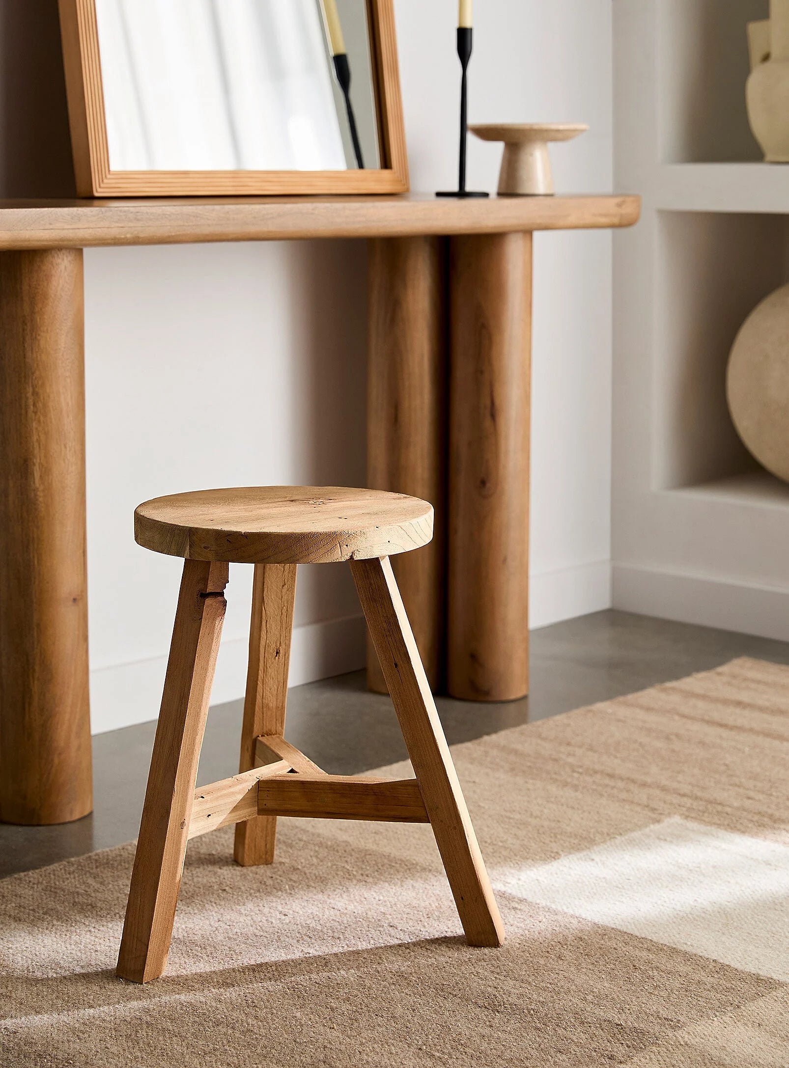 Tabouret rond vintage -  Crusoë