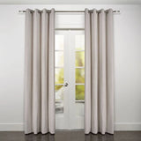 Panneaux avec anneaux - Toscana Linen Silver