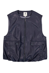 Veste sans manches en similicuir noir - Garcia