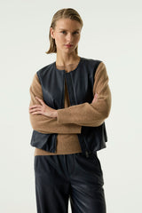 Veste sans manches en similicuir noir - Garcia