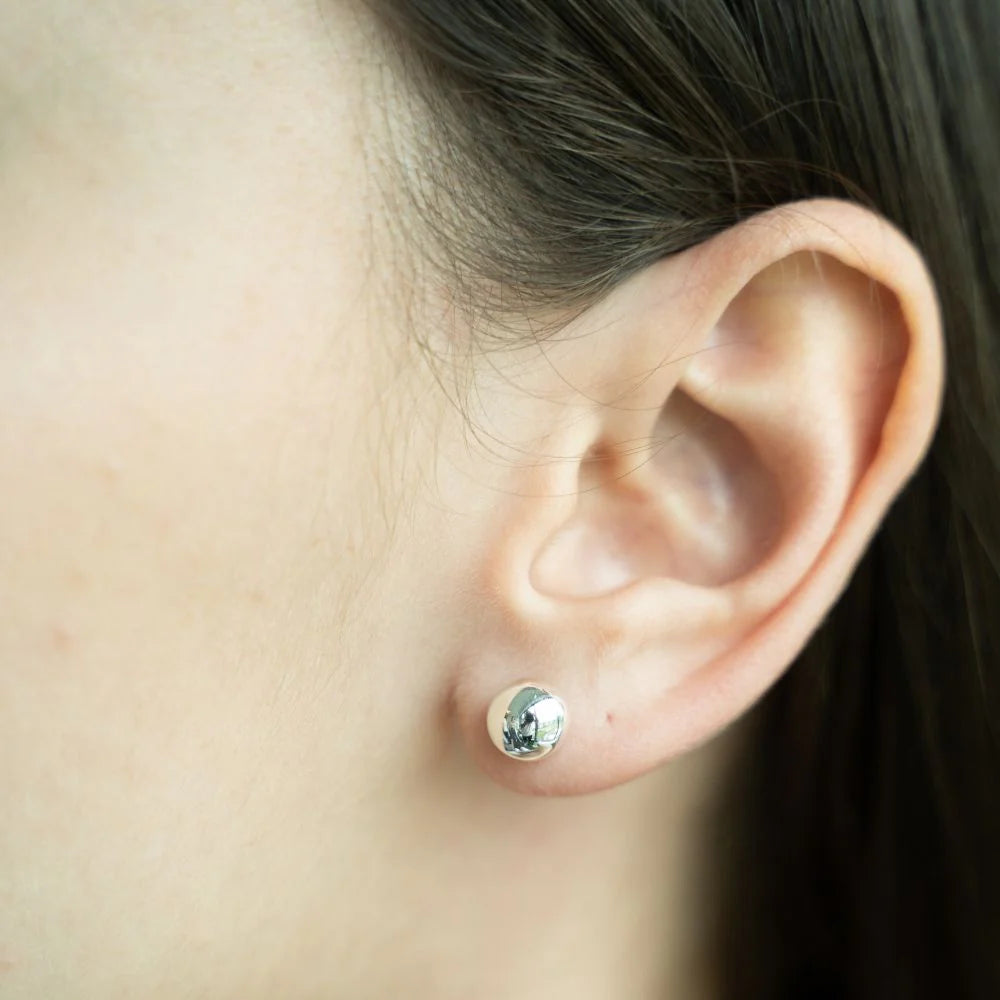 Boucles d'oreilles Boss Argent 6 ou 10 mm - Beblue