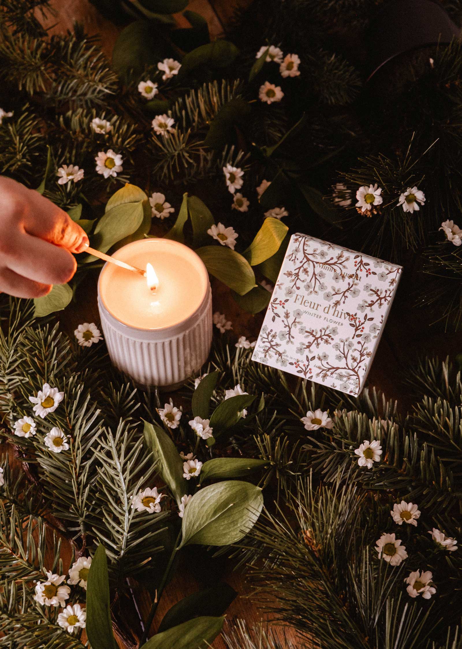 Bougie Fleur d'Hiver - Mimi & August