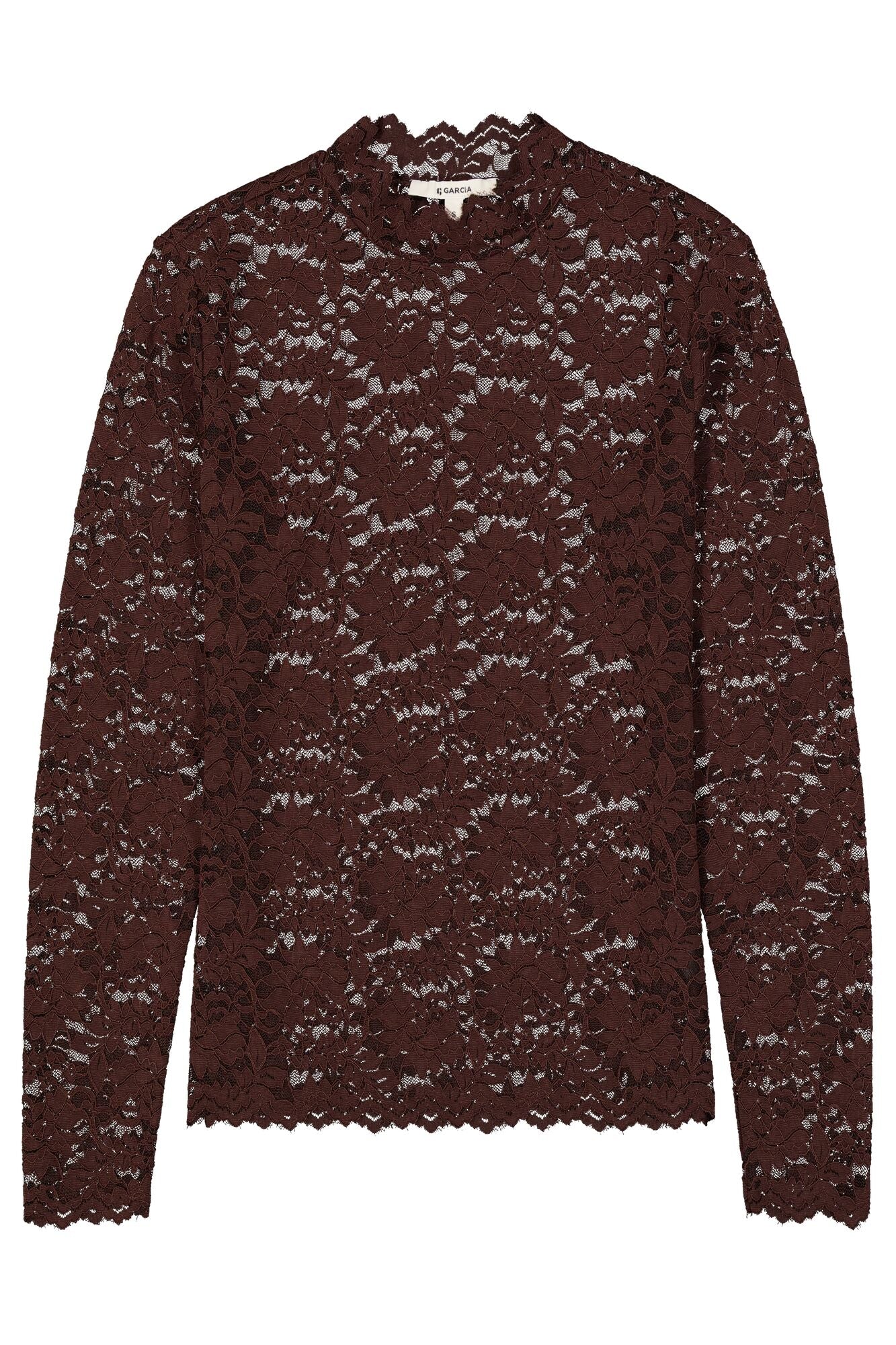 Haut en dentelle brun chocolat - Garcia