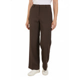 Pantalon tailleur brun chocolat
