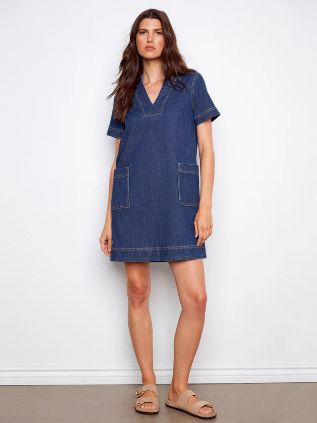 Robe en denim - Indigo - Charlie B
