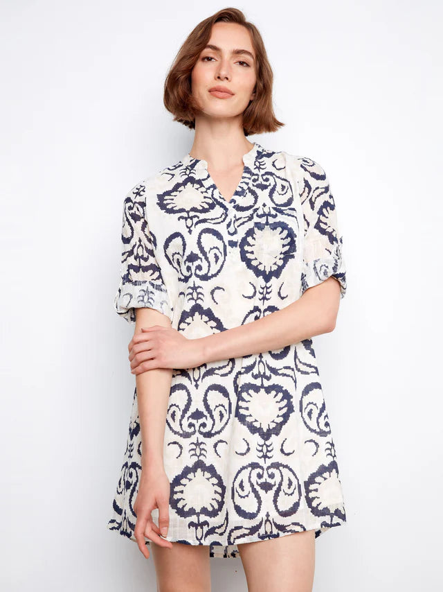 Robe chemise Henley à motifs imprimés - Charlie B