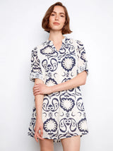 Robe chemise Henley à motifs imprimés - Charlie B