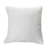 Damask - Cache oreiller européen piqué blanc
