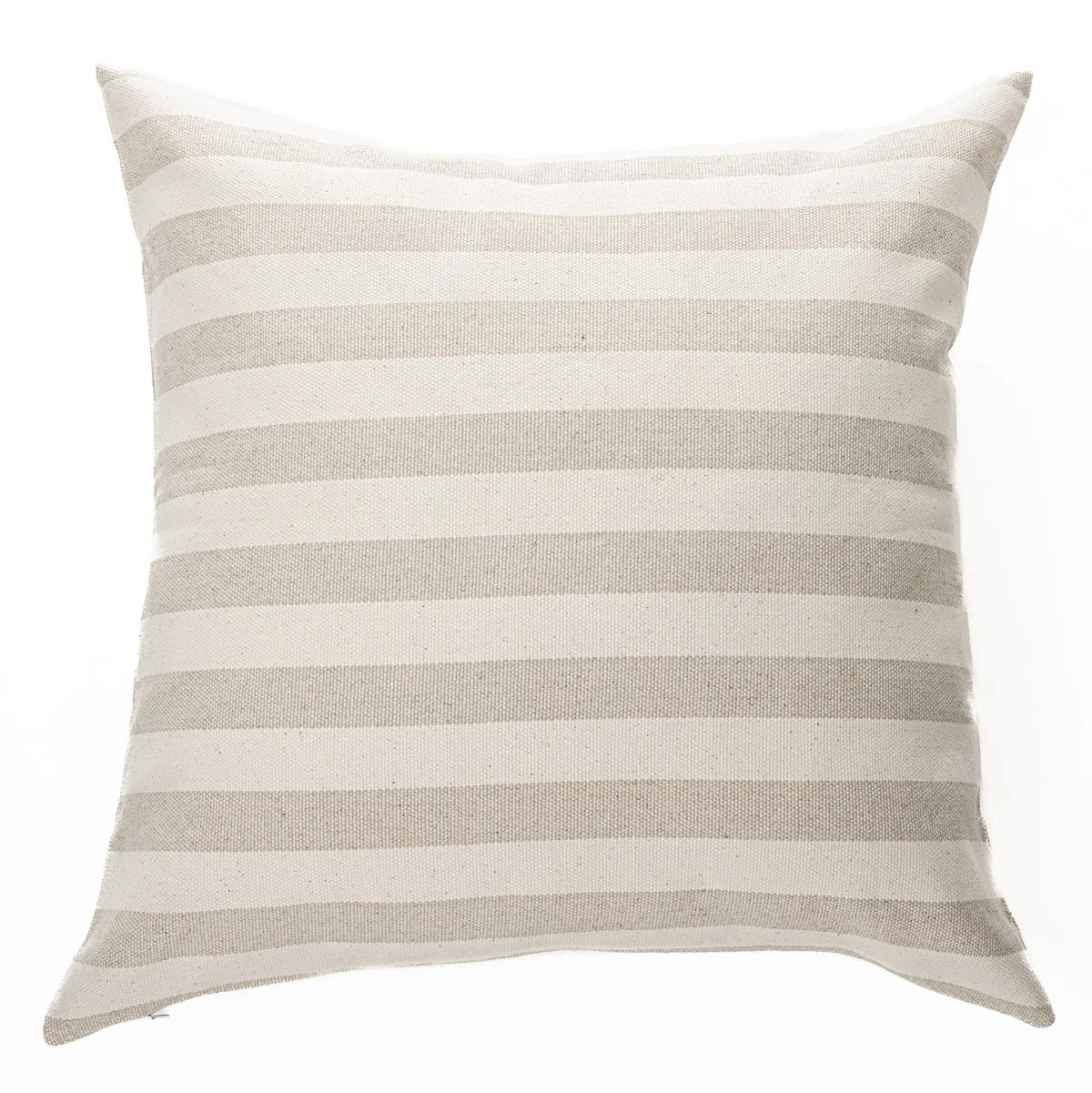 Coussin à rayures crèmes et taupes Dina - BRUNELLI