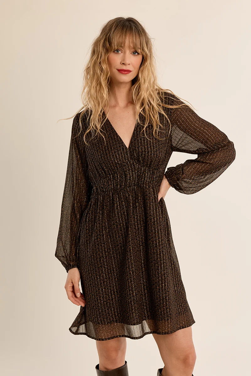 Robe midi en voile imprimé - MOLLY BRACKEN