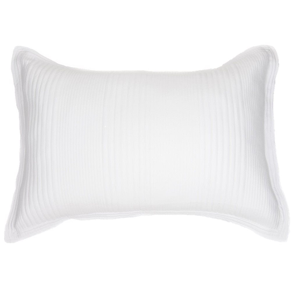 Cache-oreiller Suite blanc 20"x30" Brunelli