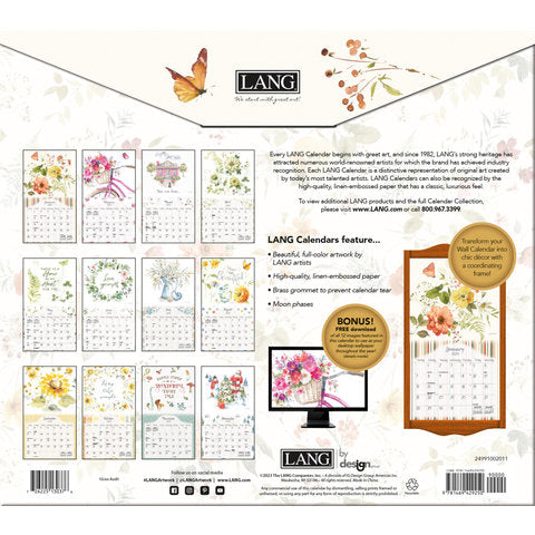 Calendrier Lang Watercolor Seasons