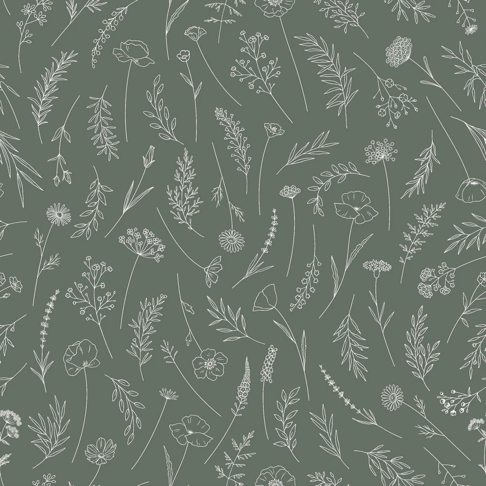 Nappe verte fleurie Megan - Brunelli