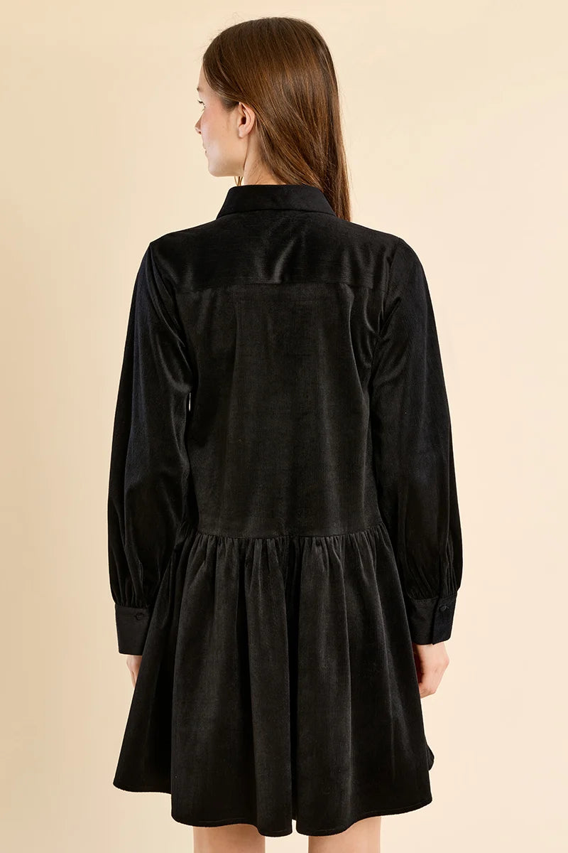 Robe chemise courte à volants - MOLLY BRACKEN