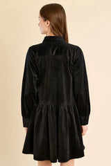 Robe chemise courte à volants - MOLLY BRACKEN