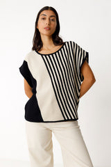 PULL Noir & Blanc AINHOA-GOTS - SKFK