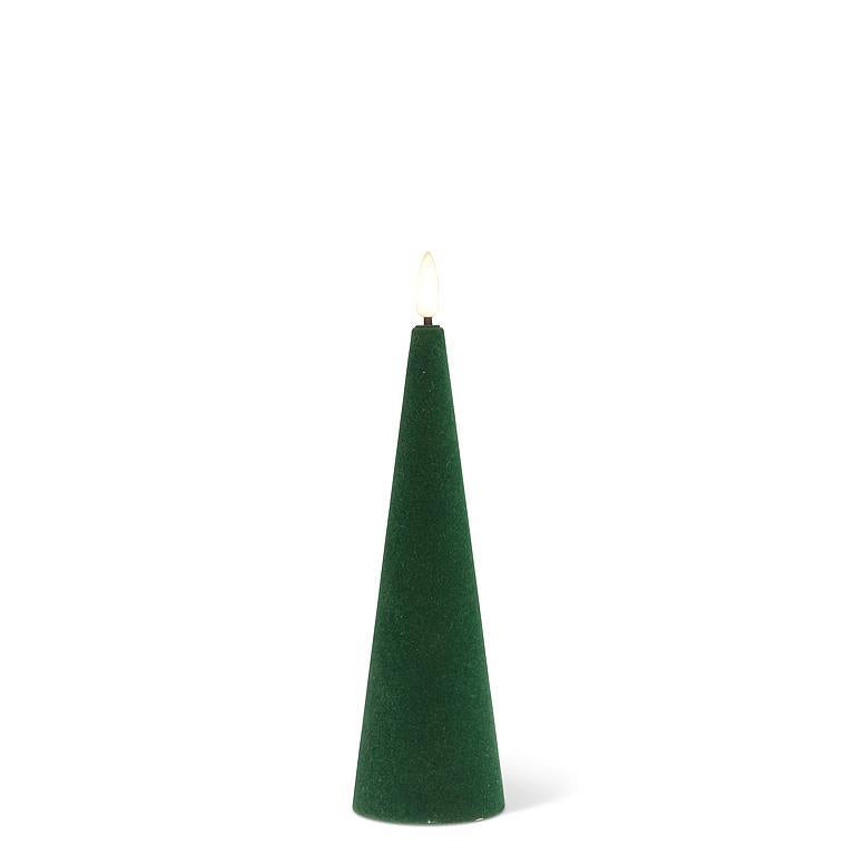 Bougie LED conique effet velours