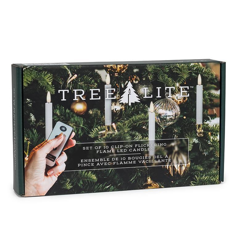 Bougies LED pour sapin avec télécommande. Lot de 10